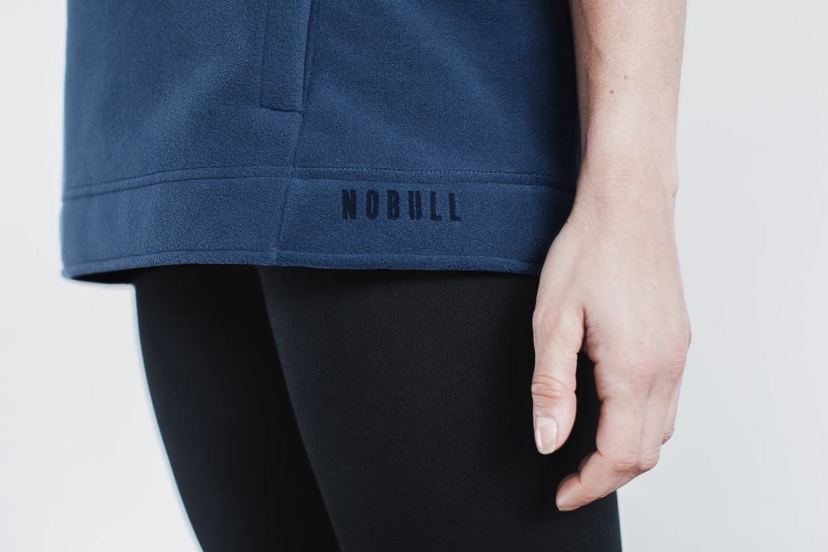 Nobull Arctic Sleeveless Cowl Women's Sweatshirts Grey Blue | Australia (GX3914)